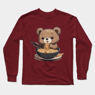 BEAR EAT RAMEN Long Sleeve T-Shirt